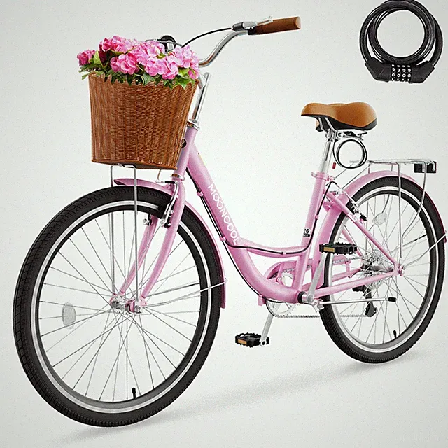 24'' 26'' Women Bike Beach Cruiser Commuter Bike Retro Bicycle Shimano 7 Speeds
