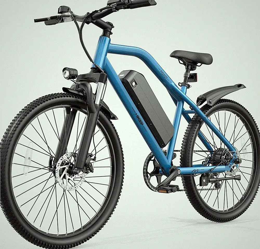 26" 15mph Electric Bike 500W Peak Commuter Bike 48V 7.8Ah for Adults City E-bike