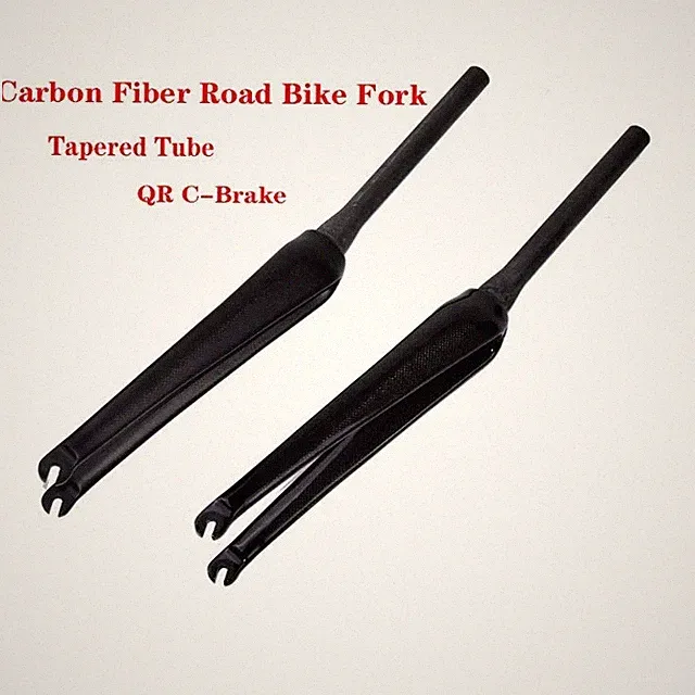 700C Road Bike 3K Full Carbon Fibre Track Fixed Gear Bicycle Front Fork Tapered
