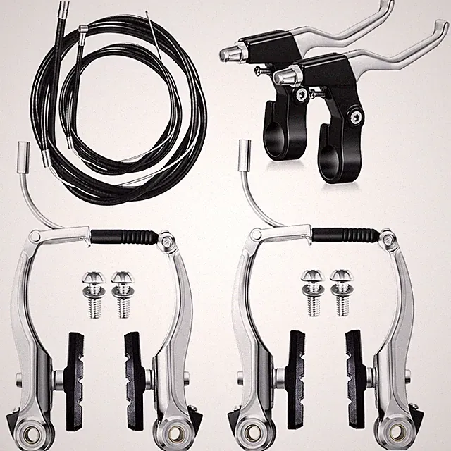 Alloy Mountain Bike V Brake Set Front and Rear MTB Hybrid Callipers Cables Lever
