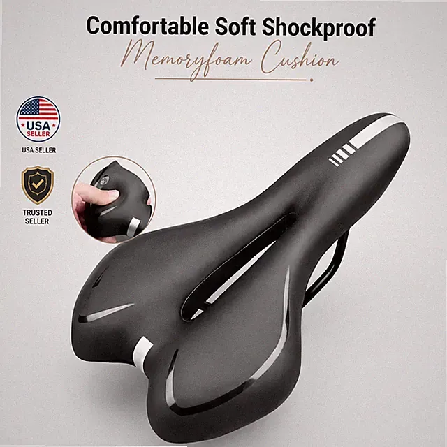 Bike Seat Bicycle Saddle MTB Road Mountain Cycling Gel Comfort Rainproof
