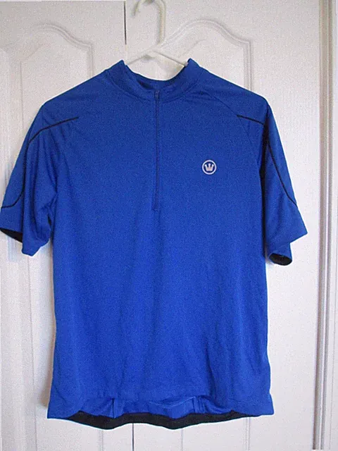 Canari Triathlon Bicycles 1/4 Zip Front Short Sleeve Cycling Jersey Adult L Blue
