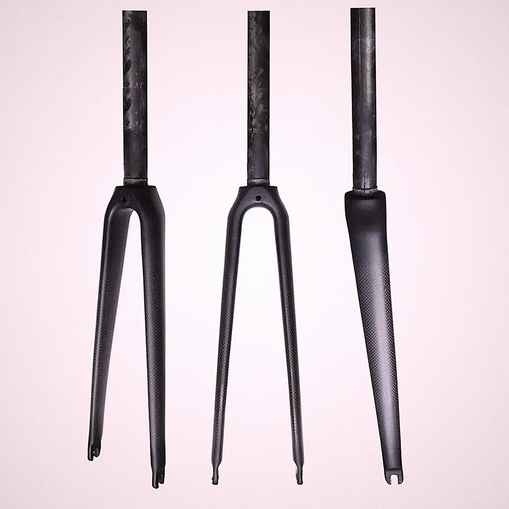 Carbon Fiber Road Bicycle Sharp-toed Rigid Fork 700C Fixed-gear Bike Front Fork