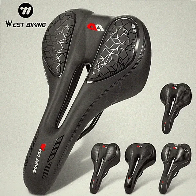 Comfort Bike Seat Ergonomic Bicycle Saddle PU Leather MTB Road Mountain Cushion