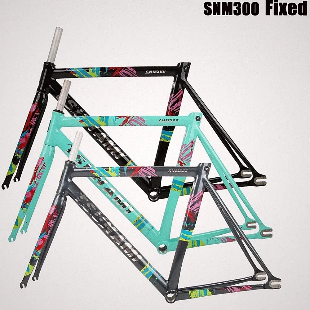 Fixed Gear Bicycle Frame Kit Track Bicycle Racing Frame with Front Fork 52 54cm
