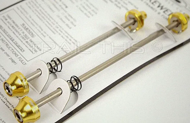 Halo Hex Key 100/135mm Bolt-On Bike Skewer Set Front/Rear Road / Track Bike GOLD