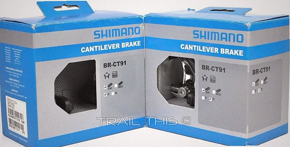 Shimano CT91 Front Rear Brake Set Altus Cantilever Canti Bicycle with Link Wires
