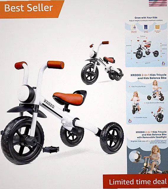 Toddler 2-in-1 Balance Bike and Trike with Front Light - Perfect for Ages 2-5