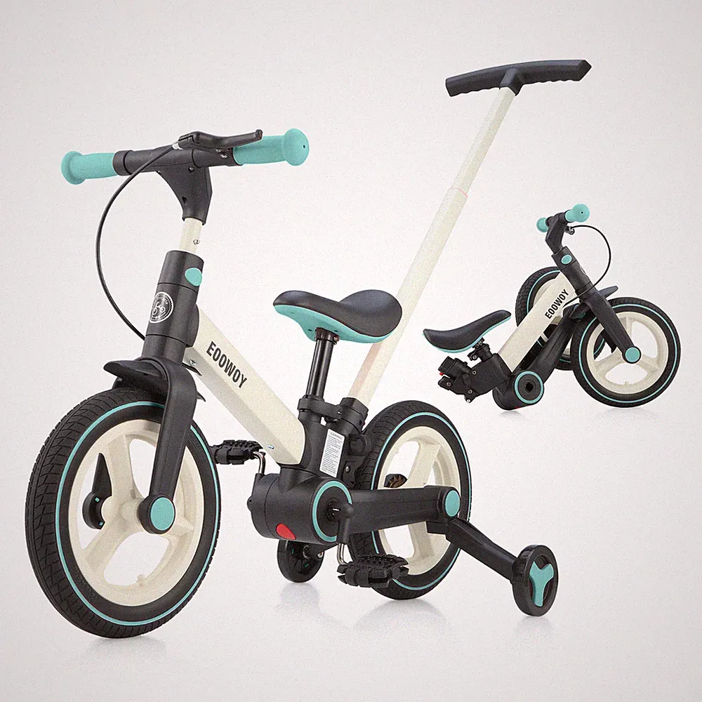 Toddler Bike with Push Handle for Kids 18-60 Months, 6 in 1 Foldable Push Bike