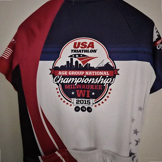 TRIATHLON MILWAUKEE TEAM 2015 Bicycle Jersey ZIPPER Front Size Small